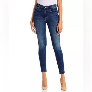 Mother Jeans High Waisted Looker Ankle Fray Clean Sweep Wash 26